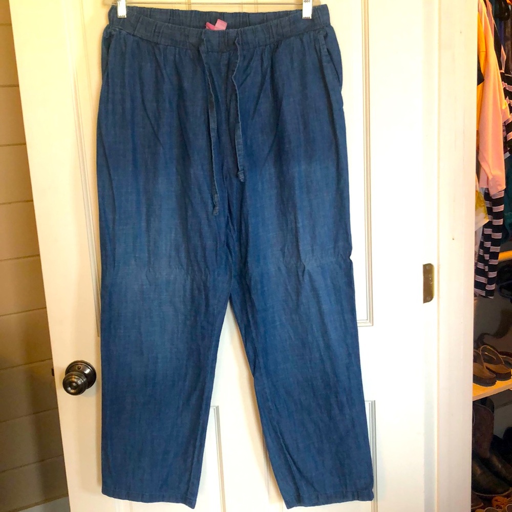 Woman Within pull on chambray jeans